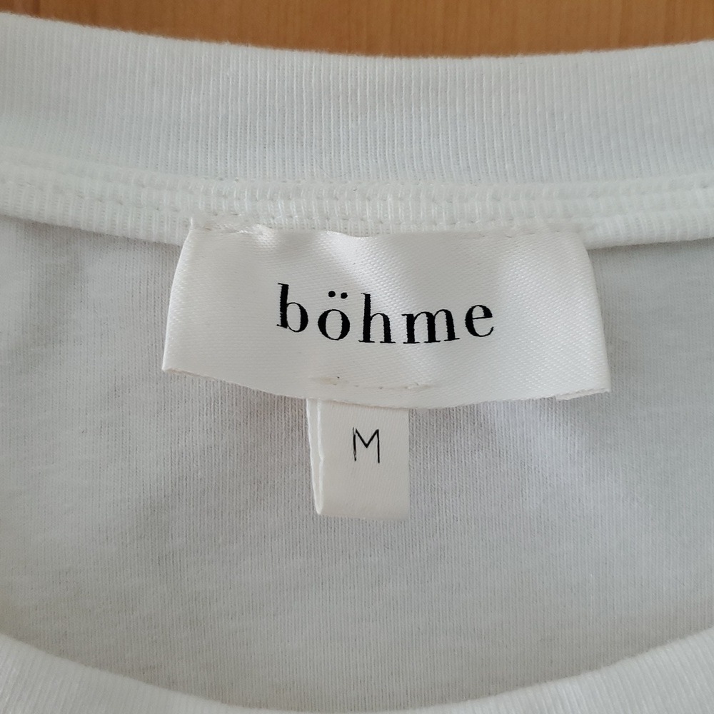Böhme Womans White‎ Short Sleeve Embroidered Flowers Shirt Size Medium - Picture 2 of 8